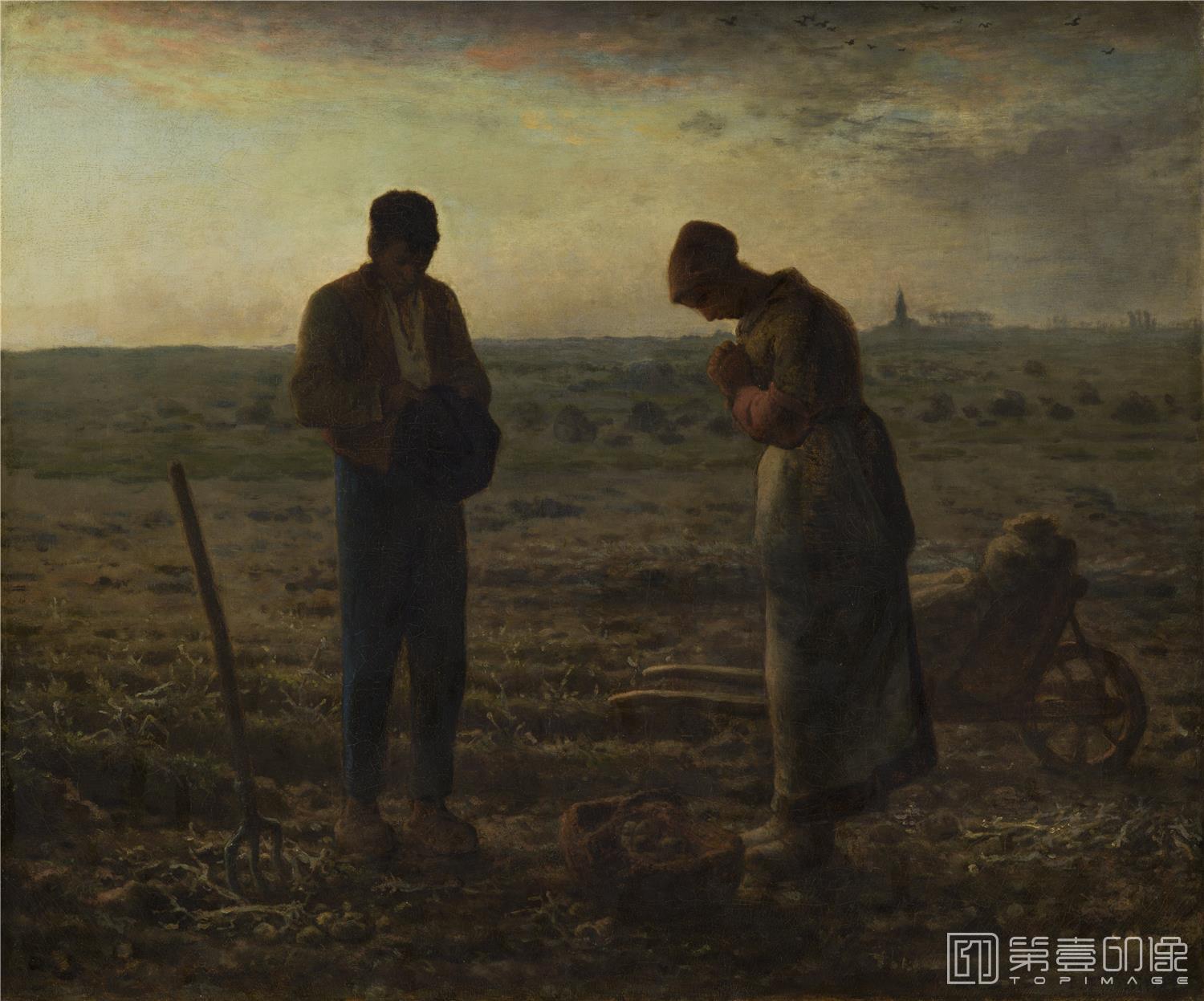 油画-巴黎奥赛博物馆-Jean-François Millet-The Angelus-138